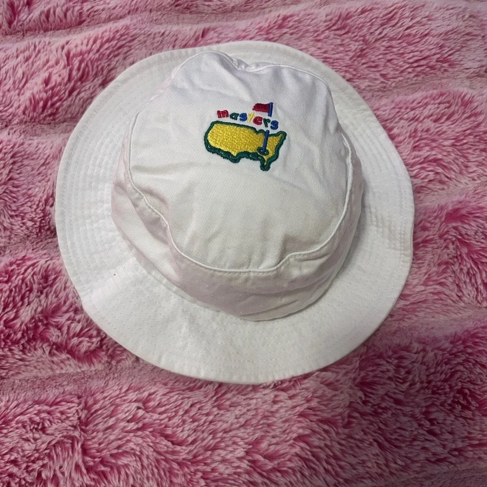American Needle MASTERS Bucket Hat Child Baby White Cotton Embroidered Logo Golf